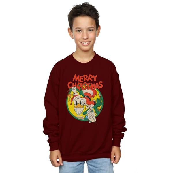 Disney Boys Donald Duck Merry Christmas Sweatshirt