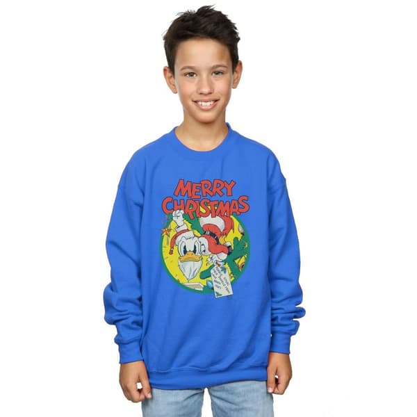 Disney Boys Donald Duck Merry Christmas Sweatshirt