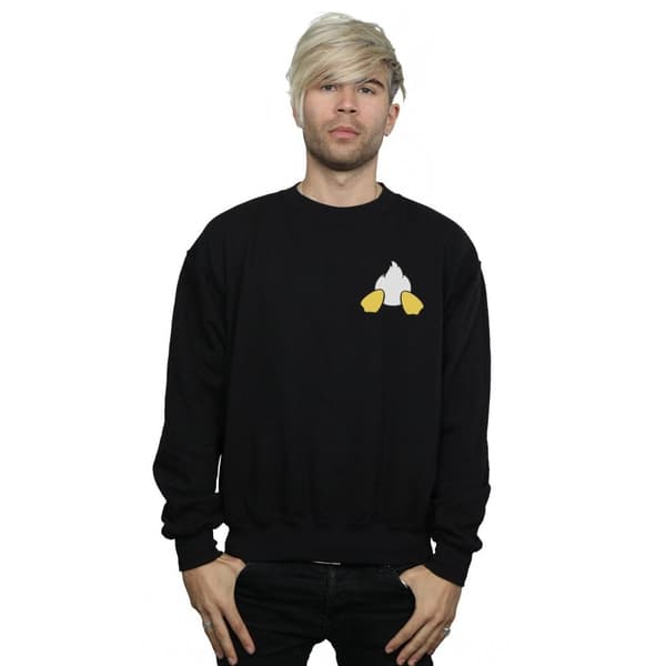 Disney Mens Donald Duck Backside Breast Print Sweatshirt