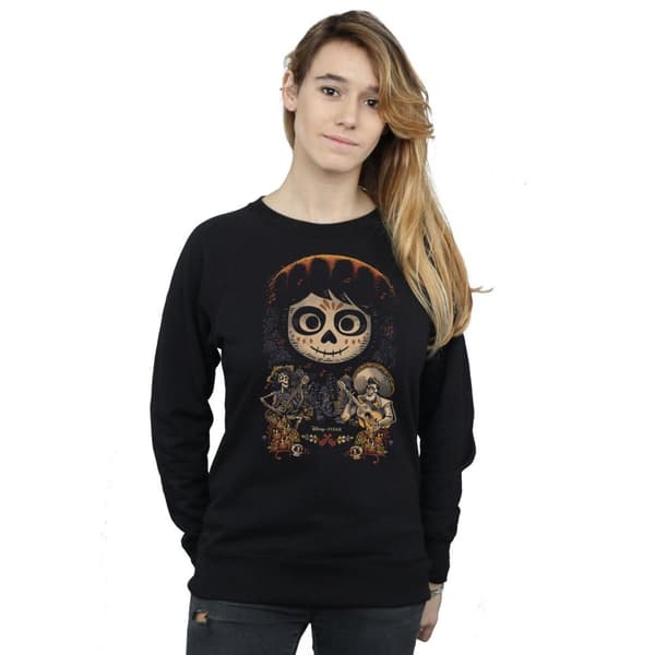 Disney Womens/Ladies Coco Miguel Face Poster Sweatshirt