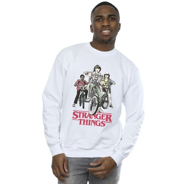 Netflix Mens Stranger Things Retro Bikers Sweatshirt