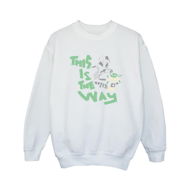 Star Wars Boys The Mandalorian This Is The Way Duo Sweatshirt White 9-11 Years