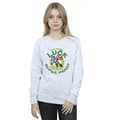Miniatyrbild 2 av 2: Marvel Dam/kvinnor St Patrick´s Day Captain America Luck Sweatshirt