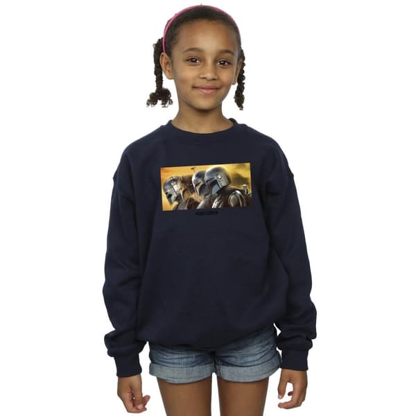 Star Wars Sweatshirt med målad grupp från The Mandalorian för flickor