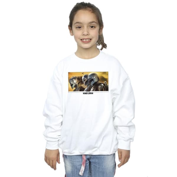 Star Wars Sweatshirt med målad grupp från The Mandalorian för flickor