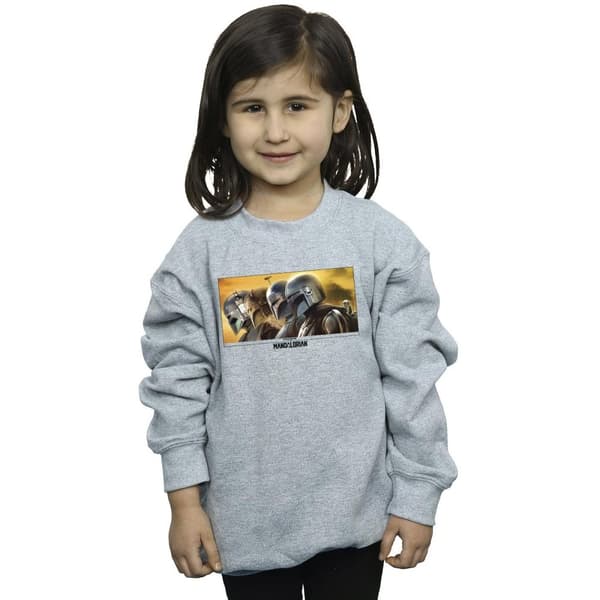 Star Wars Sweatshirt med målad grupp från The Mandalorian för flickor