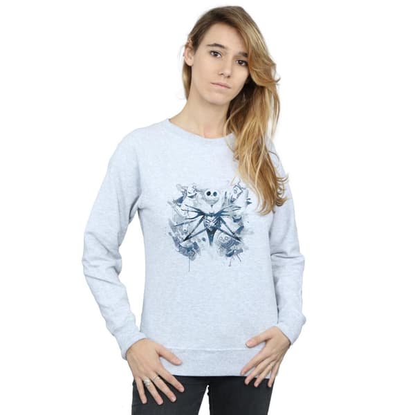 Disney Womens/Ladies Nightmare Before Christmas Paint Spray Carers Sweatshirt