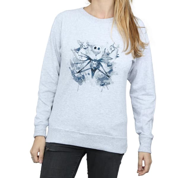 Disney Womens/Ladies Nightmare Before Christmas Paint Spray Carers Sweatshirt