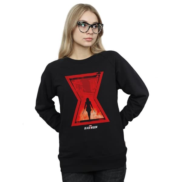 Marvel Womens/Ladies Black Widow Movie Icon Silhouette Sweatshirt