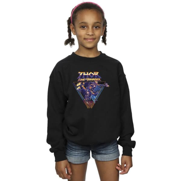 Marvel Girls Thor Love And Thunder Logo Triangle Sweatshirt