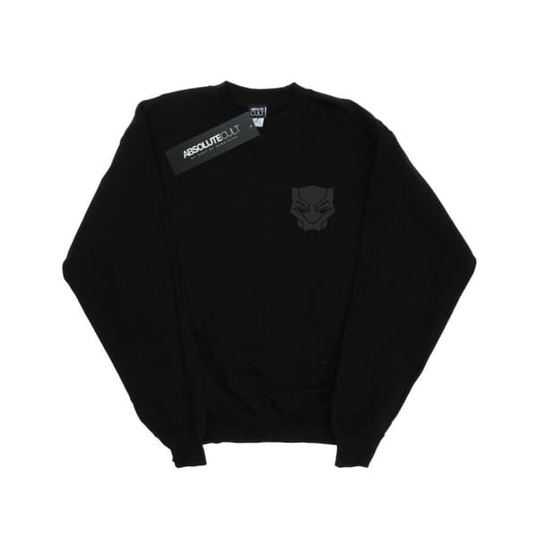 Marvel Girls Black Panther Black On Black Chest Print Sweatshirt