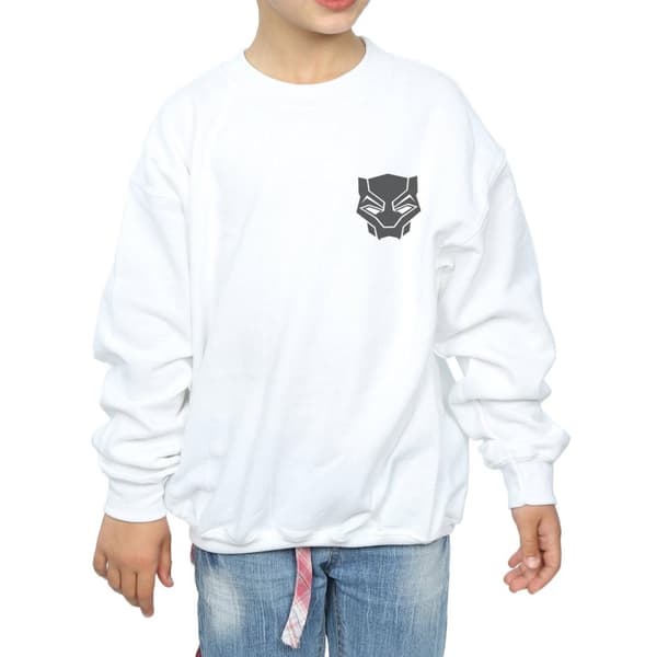 Marvel Girls Black Panther Black On Black Chest Print Sweatshirt