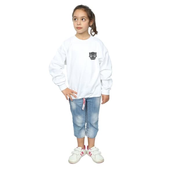 Marvel Girls Black Panther Black On Black Chest Print Sweatshirt