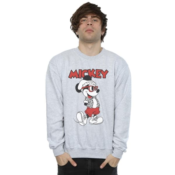 Disney Mens Mickey Mouse Hipster Sweatshirt