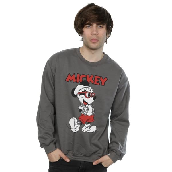Disney Mens Mickey Mouse Hipster Sweatshirt