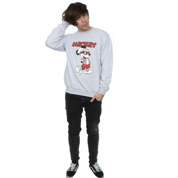 Disney Mens Mickey Mouse Hipster Sweatshirt