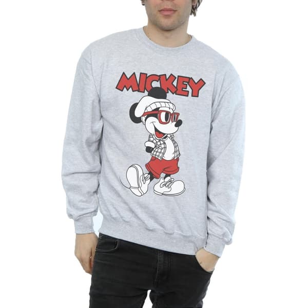 Disney Mens Mickey Mouse Hipster Sweatshirt