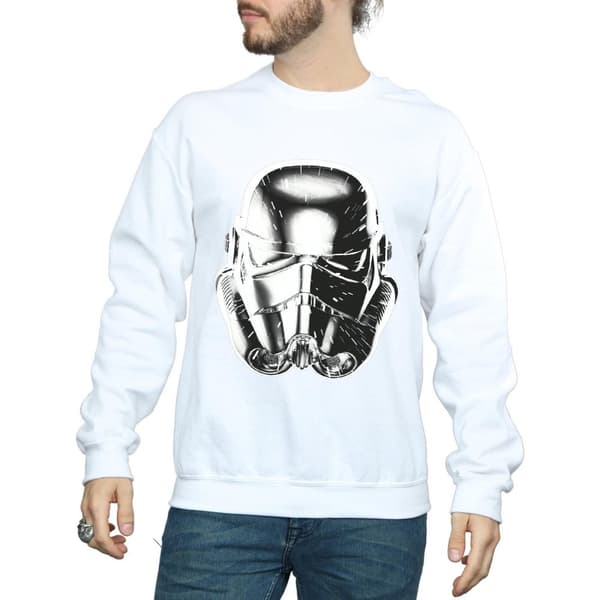 Star Wars Mens Stormtrooper Warp Speed Helmet Sweatshirt