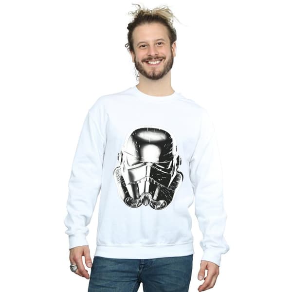 Star Wars Mens Stormtrooper Warp Speed Helmet Sweatshirt