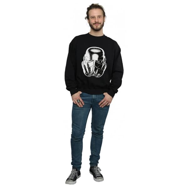 Star Wars Mens Stormtrooper Warp Speed Helmet Sweatshirt