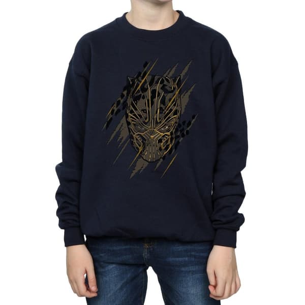 Marvel Boys Black Panther Gold Head Sweatshirt