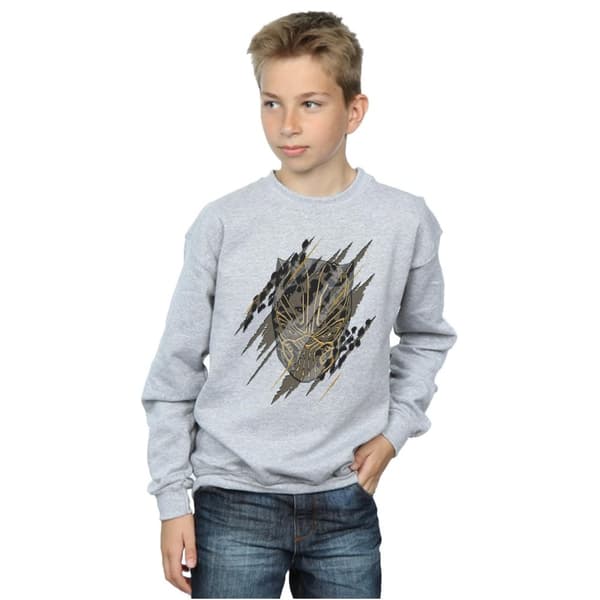 Marvel Boys Black Panther Gold Head Sweatshirt
