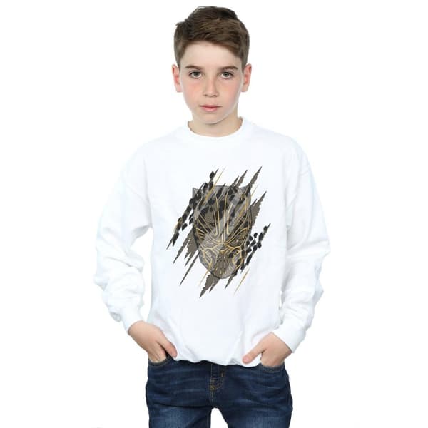 Marvel Boys Black Panther Gold Head Sweatshirt