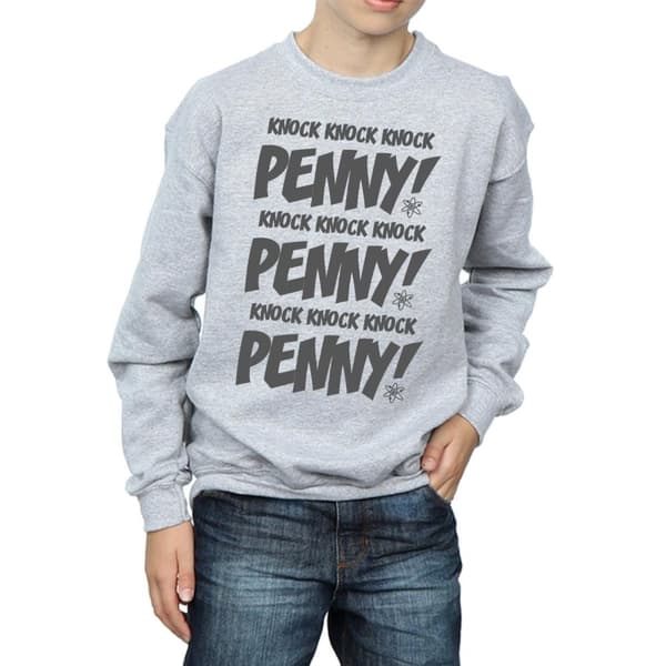 The Big Bang Theory Boys Sheldon Knock Knock Penny Sweatshirt