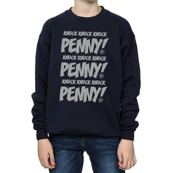 The Big Bang Theory Boys Sheldon Knock Knock Penny Sweatshirt