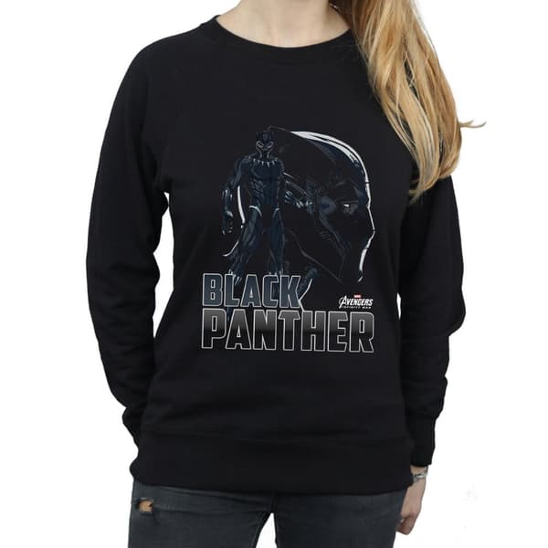 Marvel Dam/Tjej Avengers Infinity War Black Panther Character Sweatshirt