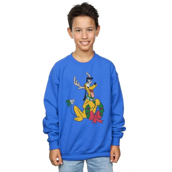 Disney Boys Pluto Christmas Reindeer Sweatshirt