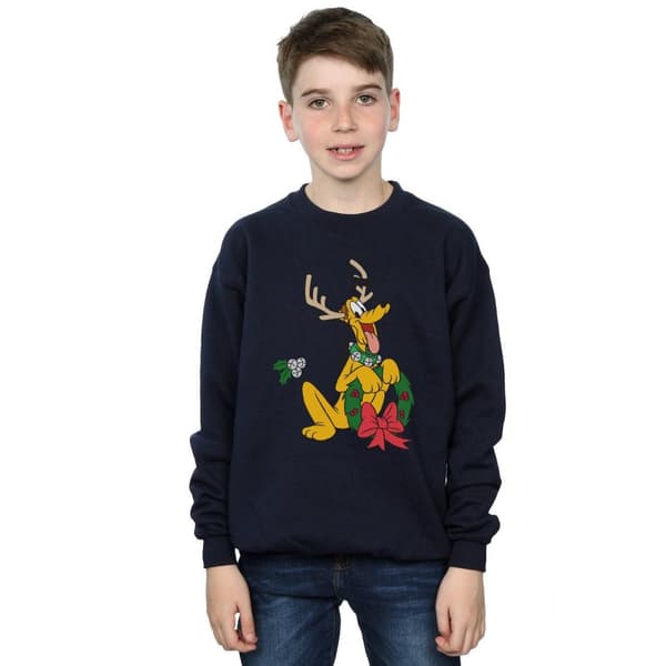 Disney Boys Pluto Christmas Reindeer Sweatshirt