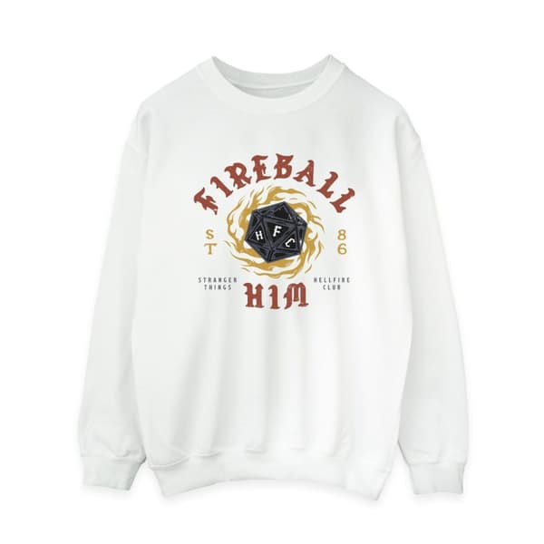 Netflix Dam/Tjej Stranger Things Fireball Dice 86 Sweatshirt