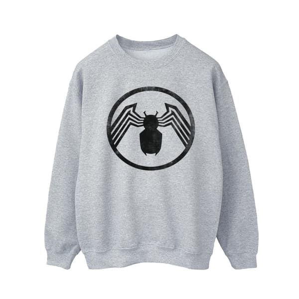 Marvel Sweatshirt med Venom-logotyp och emblem för herrar Sports Grey L
