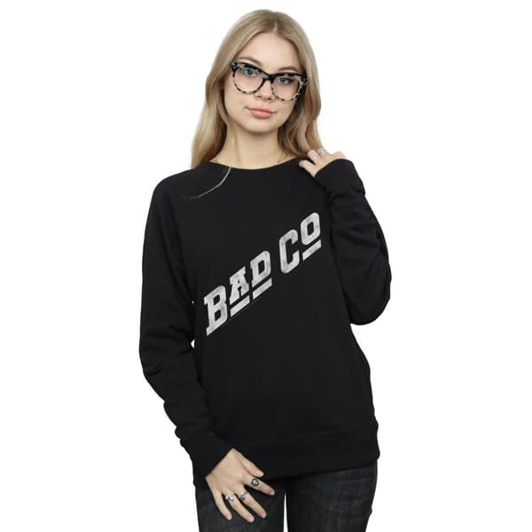 Bad Company Sweatshirt med distressed logotyp för damer/kvinnor