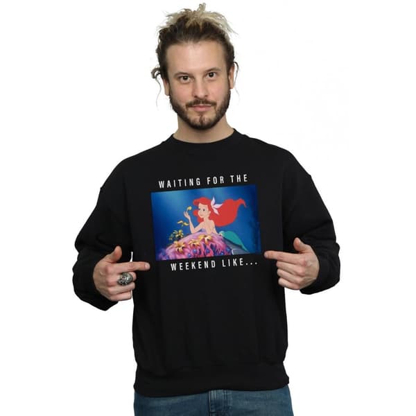 Disney Princess Mens Ariel Waiting For The Weekend Sweatshirt