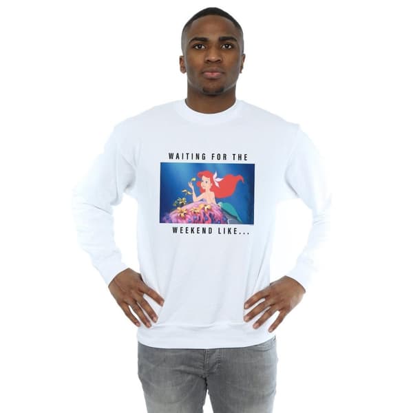 Disney Princess Mens Ariel Waiting For The Weekend Sweatshirt