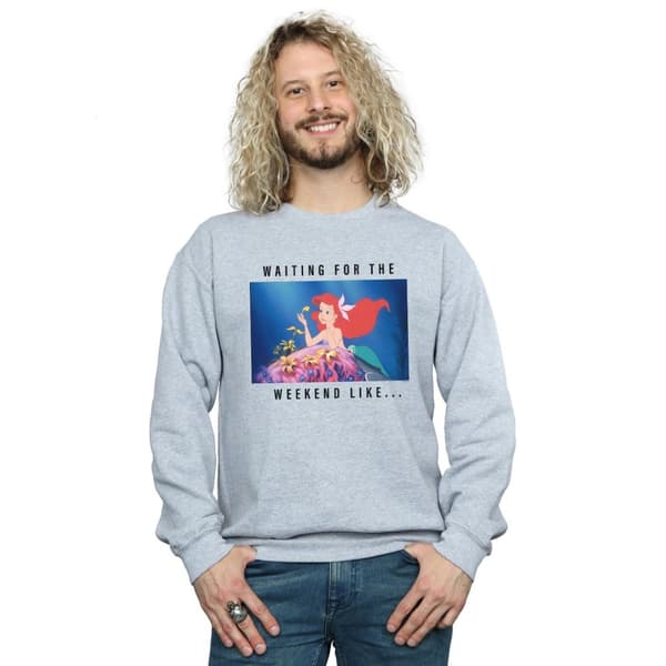 Disney Princess Mens Ariel Waiting For The Weekend Sweatshirt