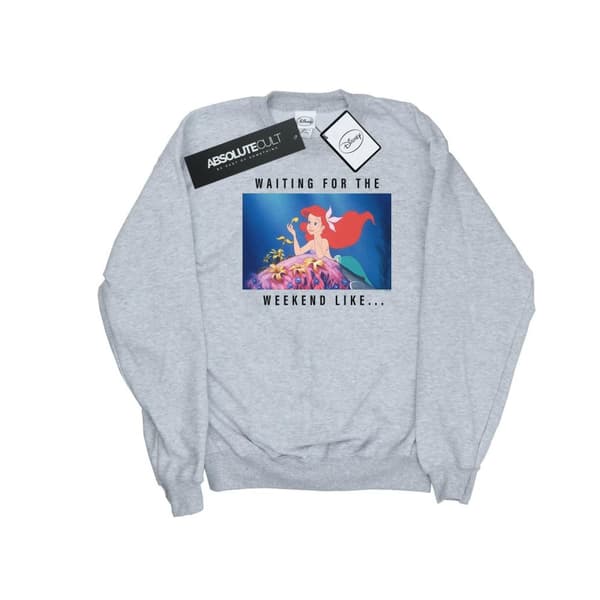 Disney Princess Mens Ariel Waiting For The Weekend Sweatshirt