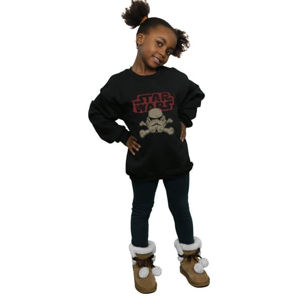 Star Wars Girls Stormtrooper Skull Logo Sweatshirt