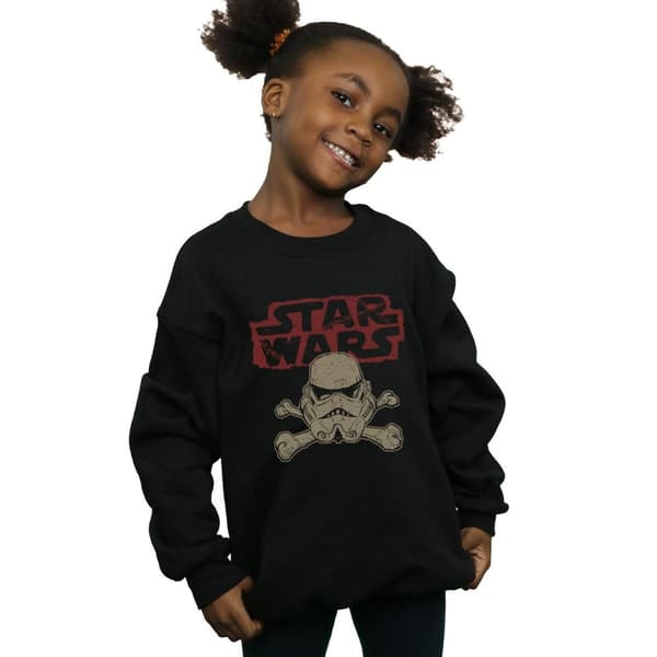 Star Wars Girls Stormtrooper Skull Logo Sweatshirt