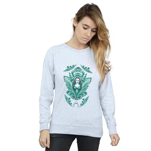 DC Comics Womens/Ladies Aquaman Mera Crest Sweatshirt