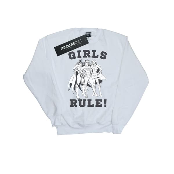 DC Comics Mens Justice League Girls Rule Sweatshirt