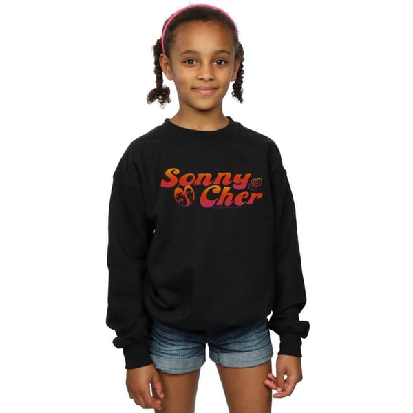 Sonny & Cher Sweatshirt med gradientlogotyp för flickor