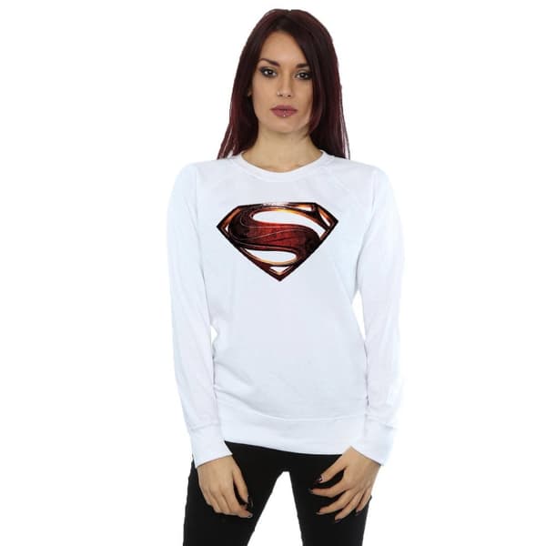 DC Comics Womens/Ladies Justice League Movie Superman Emblem Sweatshirt