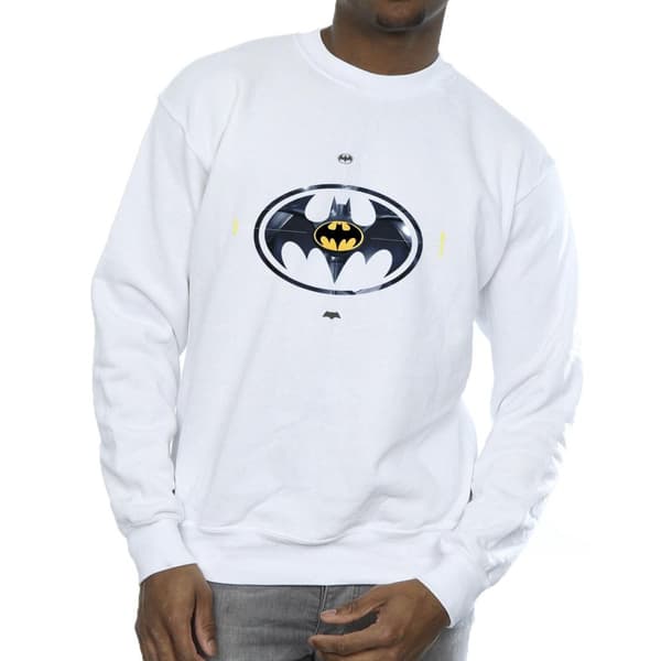 DC Comics Mens The Flash Batman Metal Logo Sweatshirt