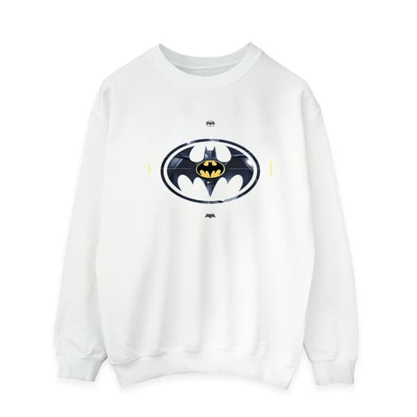 DC Comics Mens The Flash Batman Metal Logo Sweatshirt