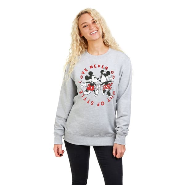 Disney Womens/Ladies Love Never Goes Out Of Style Crew Neck Sweatshirt