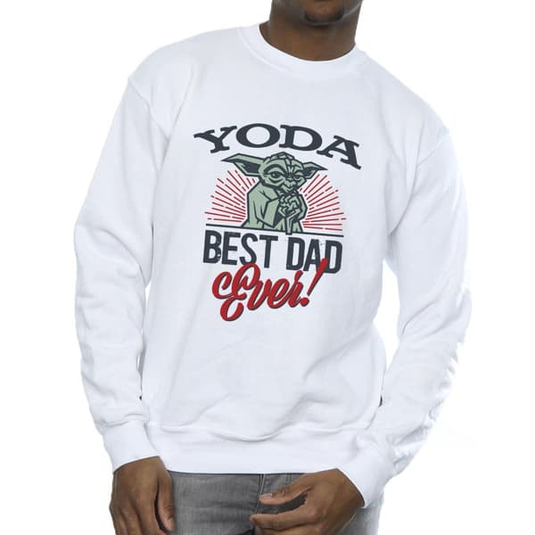 Star Wars Mens Mandalorian Yoda Dad Sweatshirt