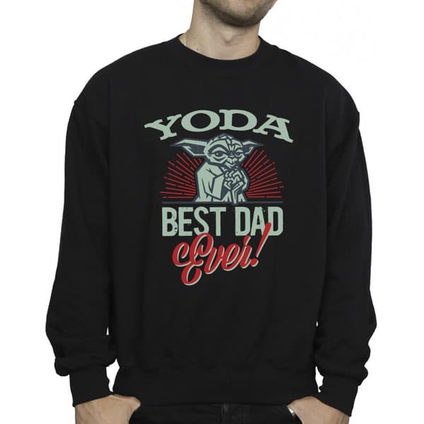 Star Wars Mens Mandalorian Yoda Dad Sweatshirt